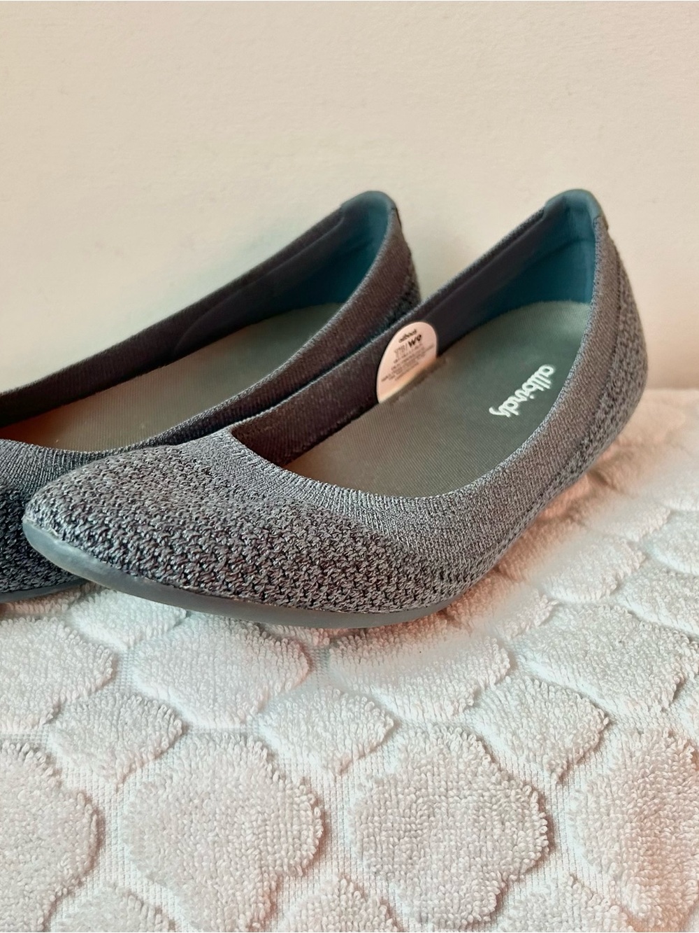 allbirds Women's Tree Breezer Grey-Blue Flats Size 9 eucalyptus knit Slip-on - Picture 2 of 10